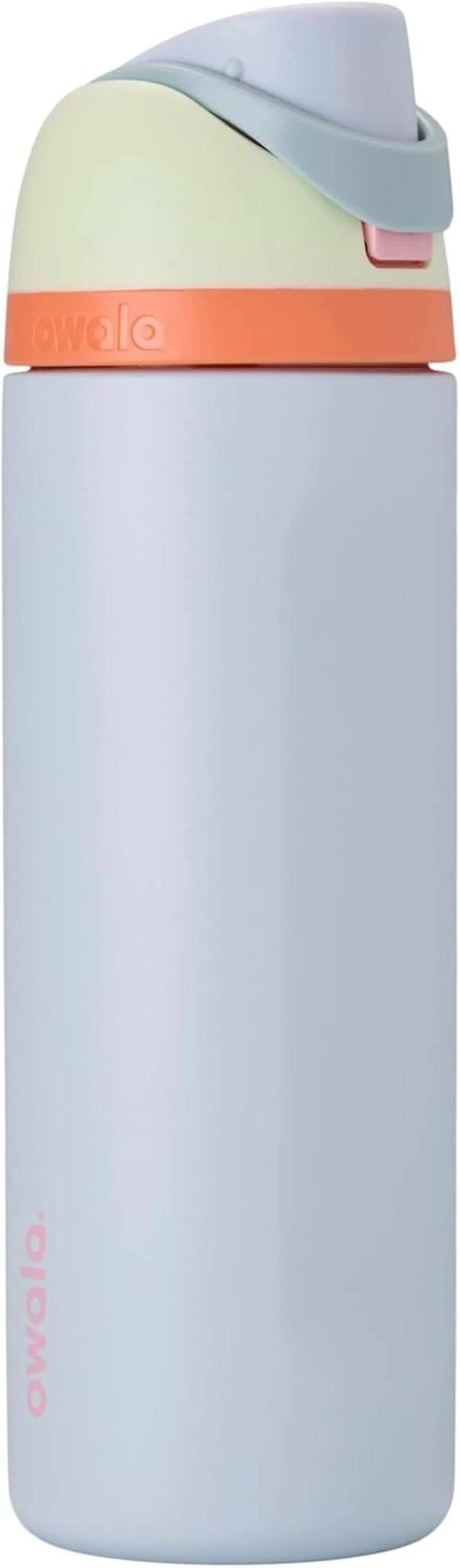 Freesip 24 Oz Insulated Stainless Steel Water Bottle with Straw - BPA-Free Sports Bottle for Travel in Denim