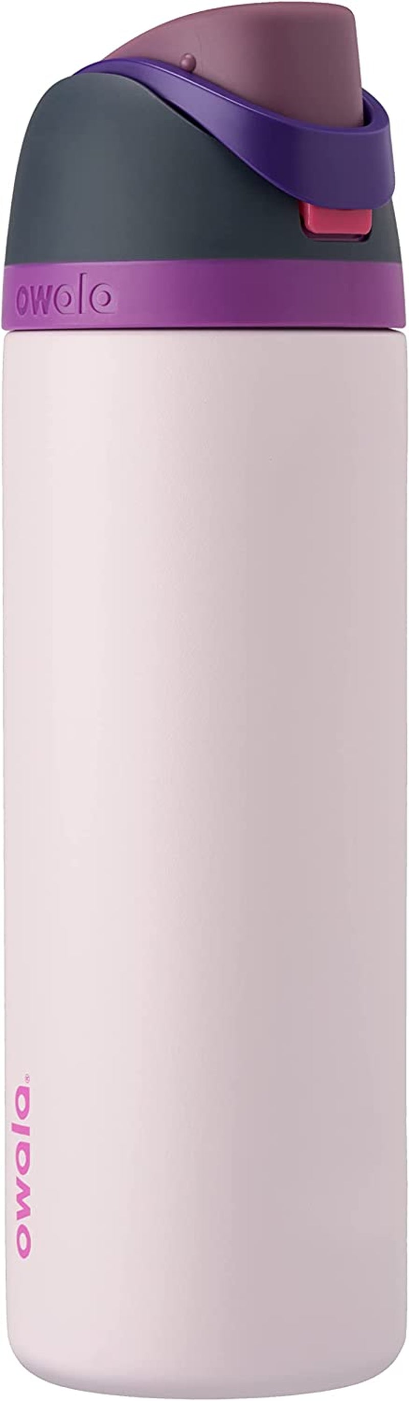Freesip 24 Oz Insulated Stainless Steel Water Bottle with Straw - BPA-Free Sports Bottle for Travel in Denim