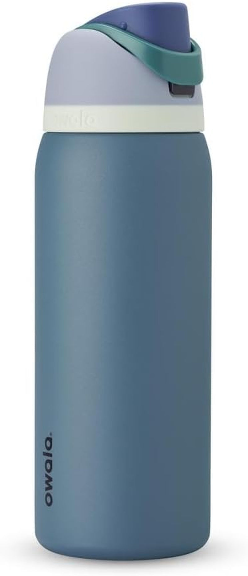 Freesip 24 Oz Insulated Stainless Steel Water Bottle with Straw - BPA-Free Sports Bottle for Travel in Denim