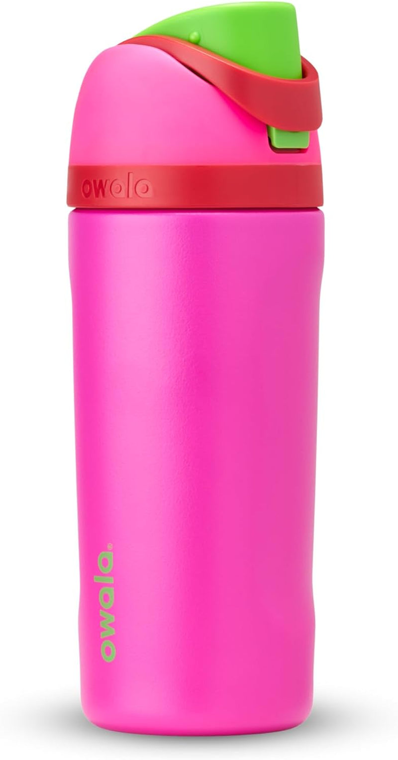 Freesip 24 Oz Insulated Stainless Steel Water Bottle with Straw - BPA-Free Sports Bottle for Travel in Denim