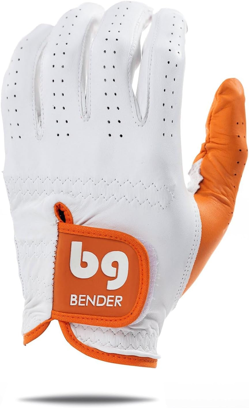Bender - Mens Golf Glove, Durable Leather Golf Gloves, Unique Golf Gloves