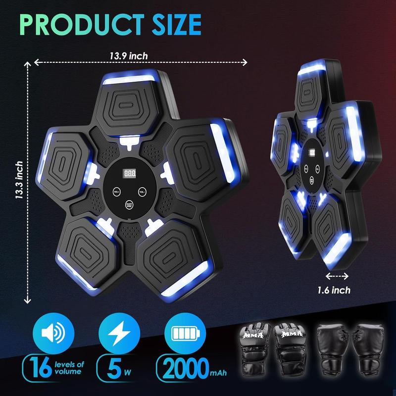 Professional Boxing Training Machine with Bluetooth Connectivity, Adjustable Speeds and Modes, Includes Boxing Gloves