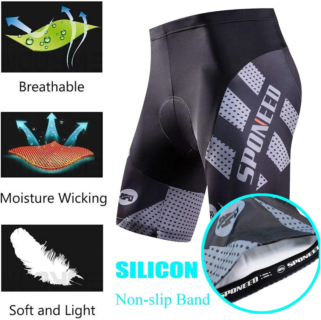 Men'S Cycling Shorts Padded Bicycle Riding Pants Bike Biking Clothes Cycle Wear Tights