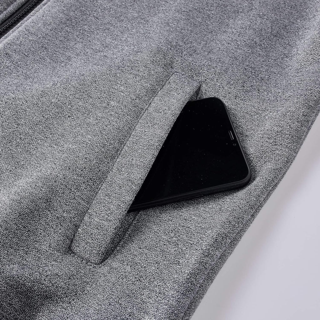 Men'S Full Zip Fleece Hoodie Zippered Color Block Hooded Slim Fit Long Sleeve Lightweight Sweatshirt