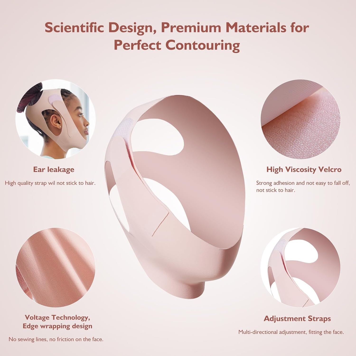 Transform Your Look Overnight with Our Reusable Jawline Shaper Chin Strap - Experience the Comfort of Breathable Cooling Fabric for a Defined V-Line Contour