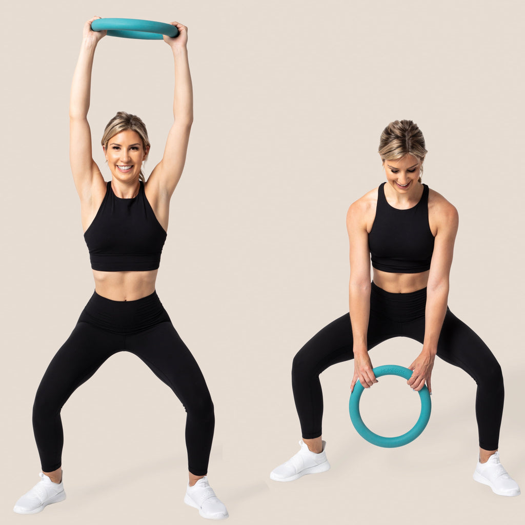 Exercise Weight Ring Resistance Training, Tone and Strengthen, 10 Lbs, 12" X 12", Teal