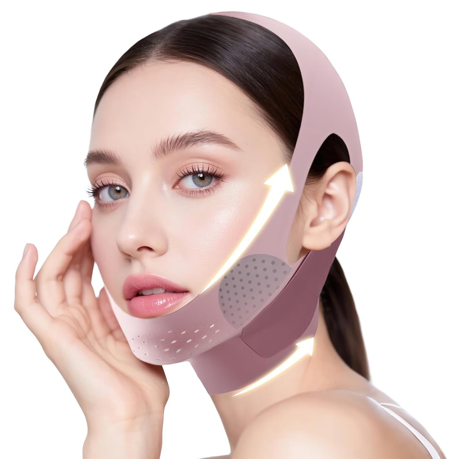 Transform Your Look with the Reusable Chin Strap - Double Chin Reducer for a Defined V-Line and Firm Jawline