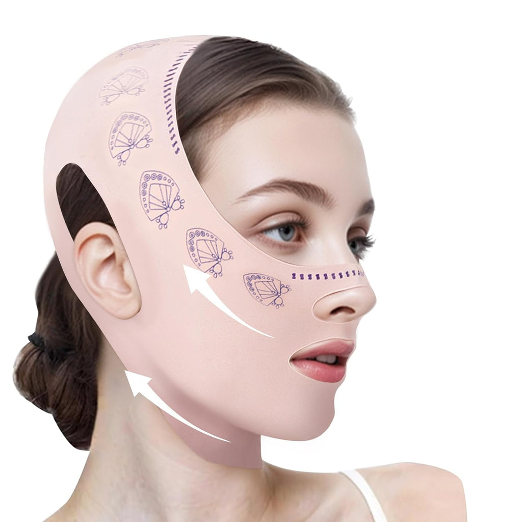 Transform Your Look with the Reusable Chin Strap - Double Chin Reducer for a Defined V-Line and Firm Jawline