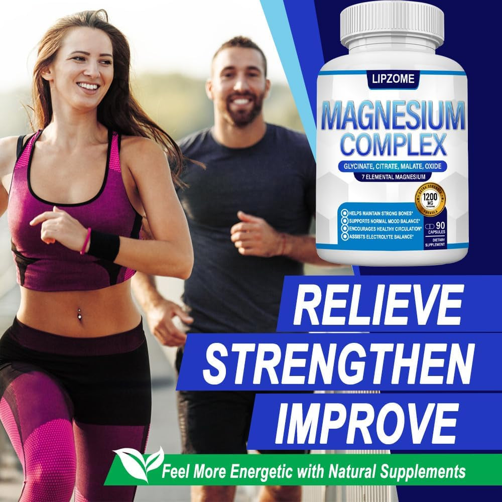Advanced Magnesium Complex Supplement 1200mg – Comprehensive 8-In-1 Blend with Glycinate, Citrate, Malate, Taurate, Oxide, Aspartate, Orotate, and Chloride – High Absorption Formula – Non-GMO, 90 Capsules