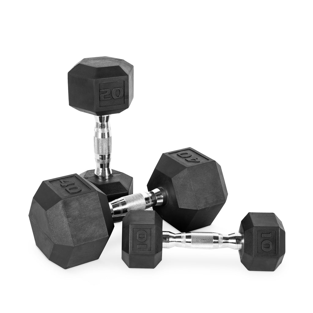 Barbell, 15Lb Rubber Hex Dumbbell, Single