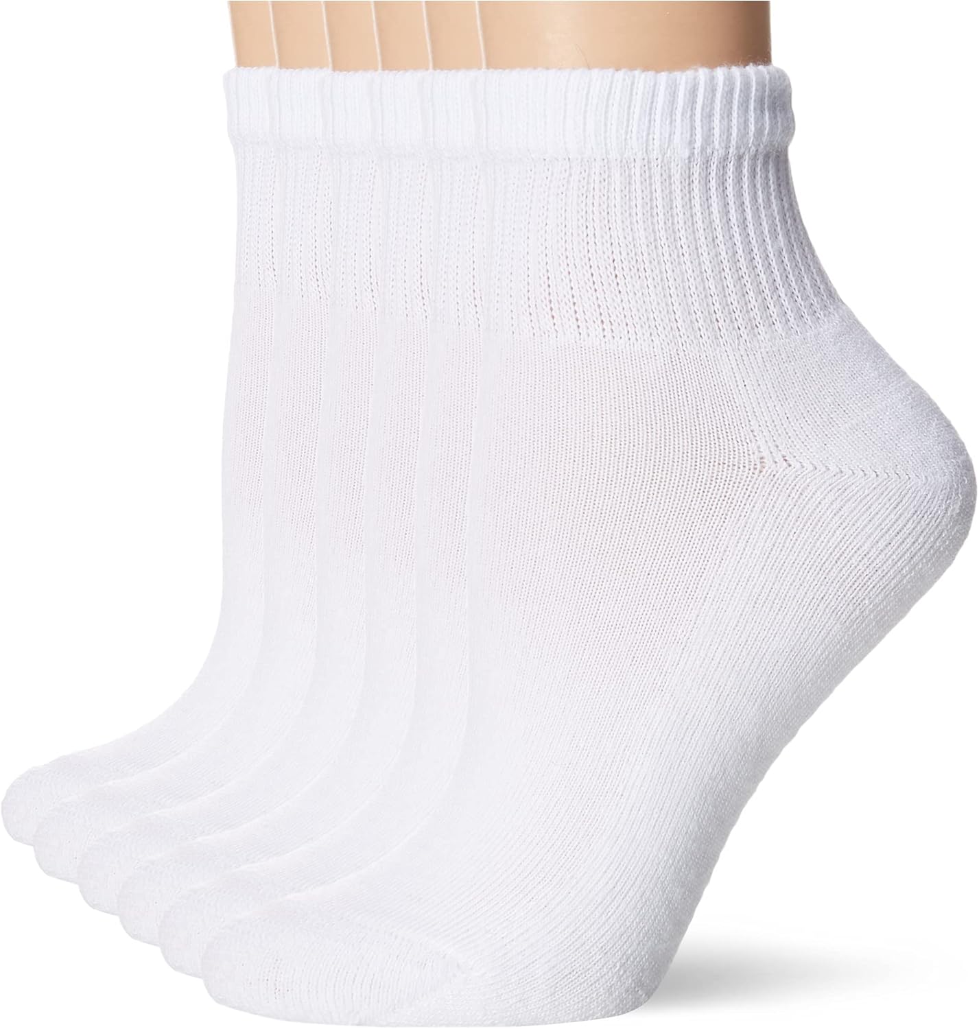 Ultimate Womens Ankle Socks, Comfort Toe Seamed, White & Black Available, 6-Pack