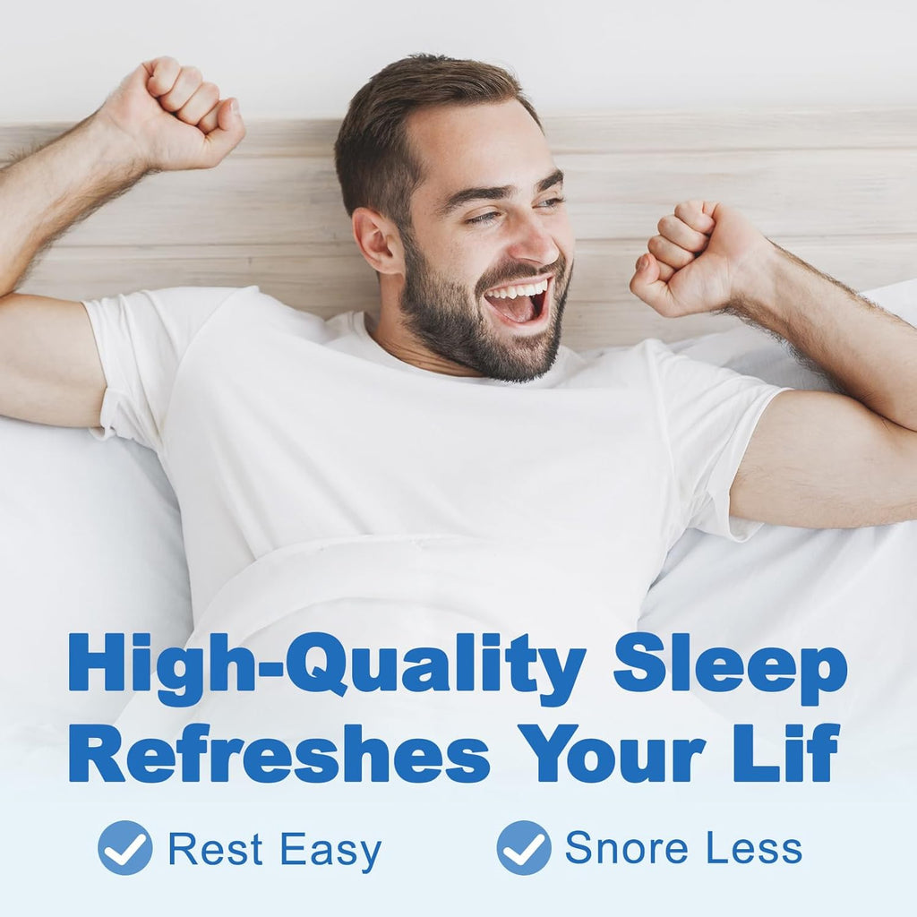 Chin Strap for Sleeping, anti Snoring Devices Comfortable Effective Stop Snoring Solution, Snore Stopper Breathable, anti Snore Chin Strap Adjustable Velcro, with Eye Mask, Black