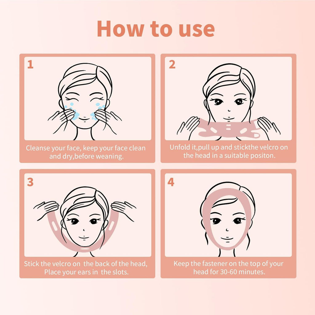 Transform Your Look with the Reusable Chin Strap - Double Chin Reducer for a Defined V-Line and Firm Jawline