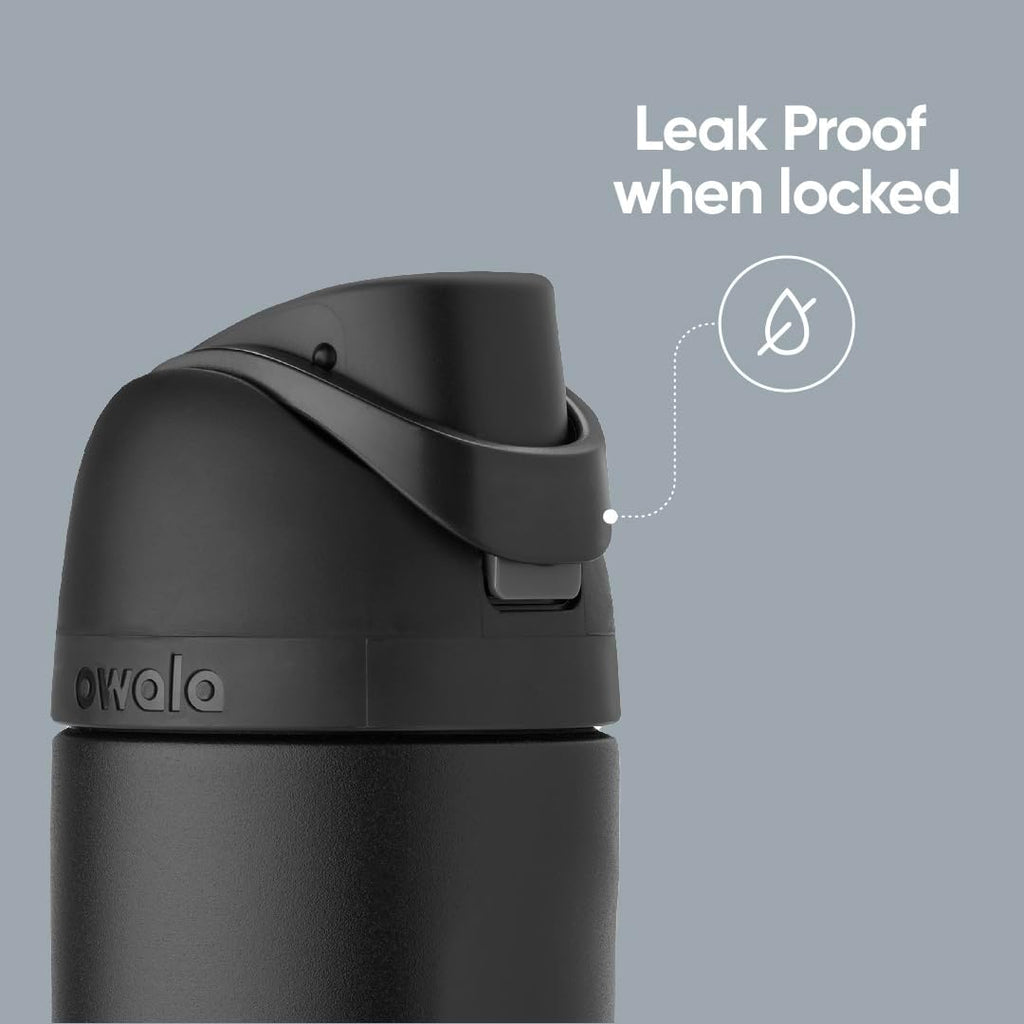 Freesip 24 Oz Insulated Stainless Steel Water Bottle with Straw - BPA-Free Sports Bottle for Travel in Denim