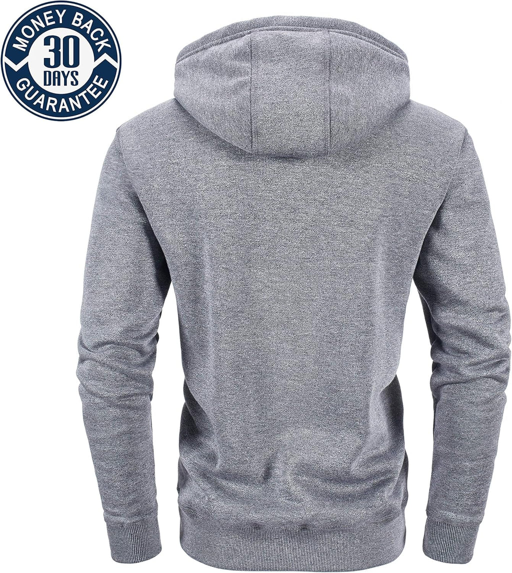 Men'S Full Zip Fleece Hoodie Zippered Color Block Hooded Slim Fit Long Sleeve Lightweight Sweatshirt