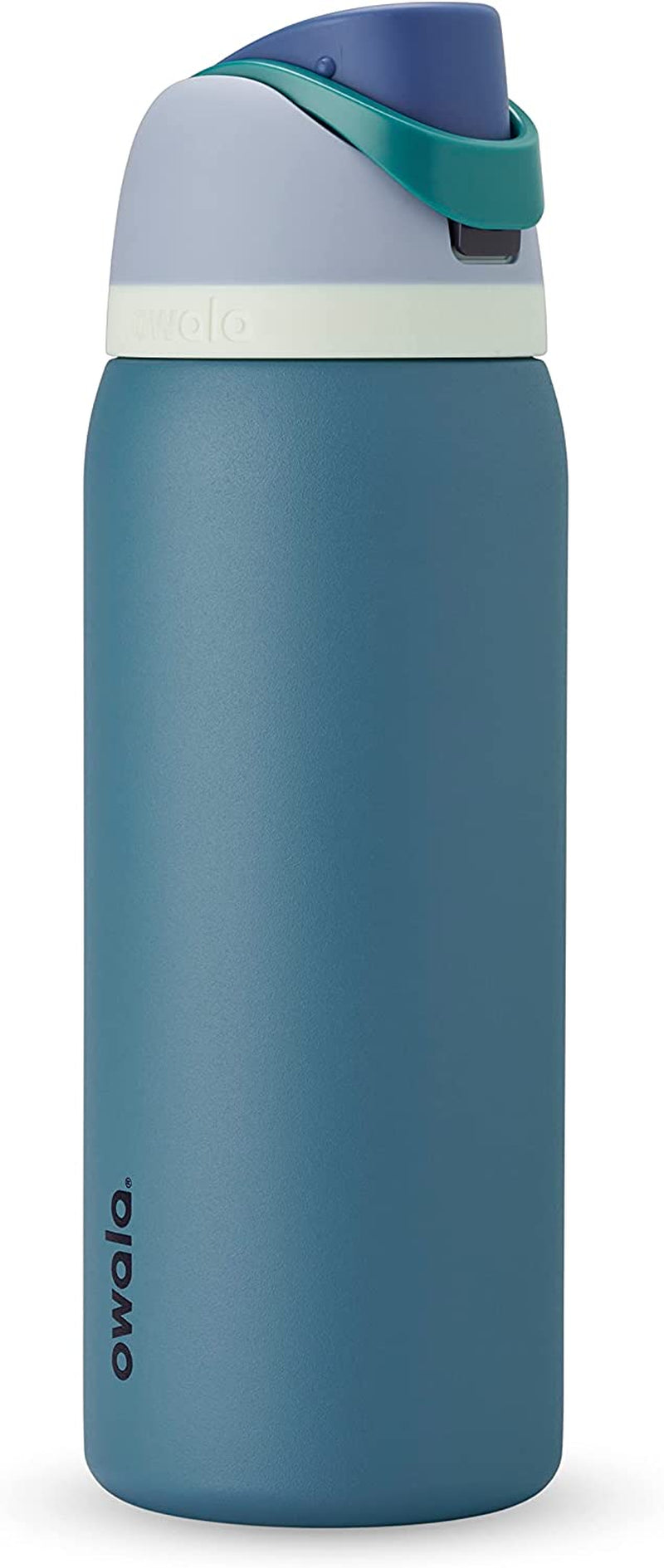 Freesip 24 Oz Insulated Stainless Steel Water Bottle with Straw - BPA-Free Sports Bottle for Travel in Denim