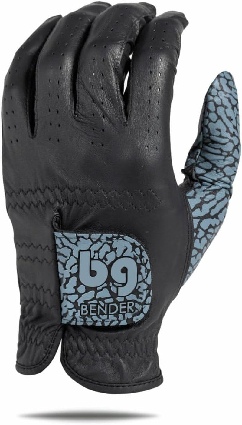 Bender - Mens Golf Glove, Durable Leather Golf Gloves, Unique Golf Gloves