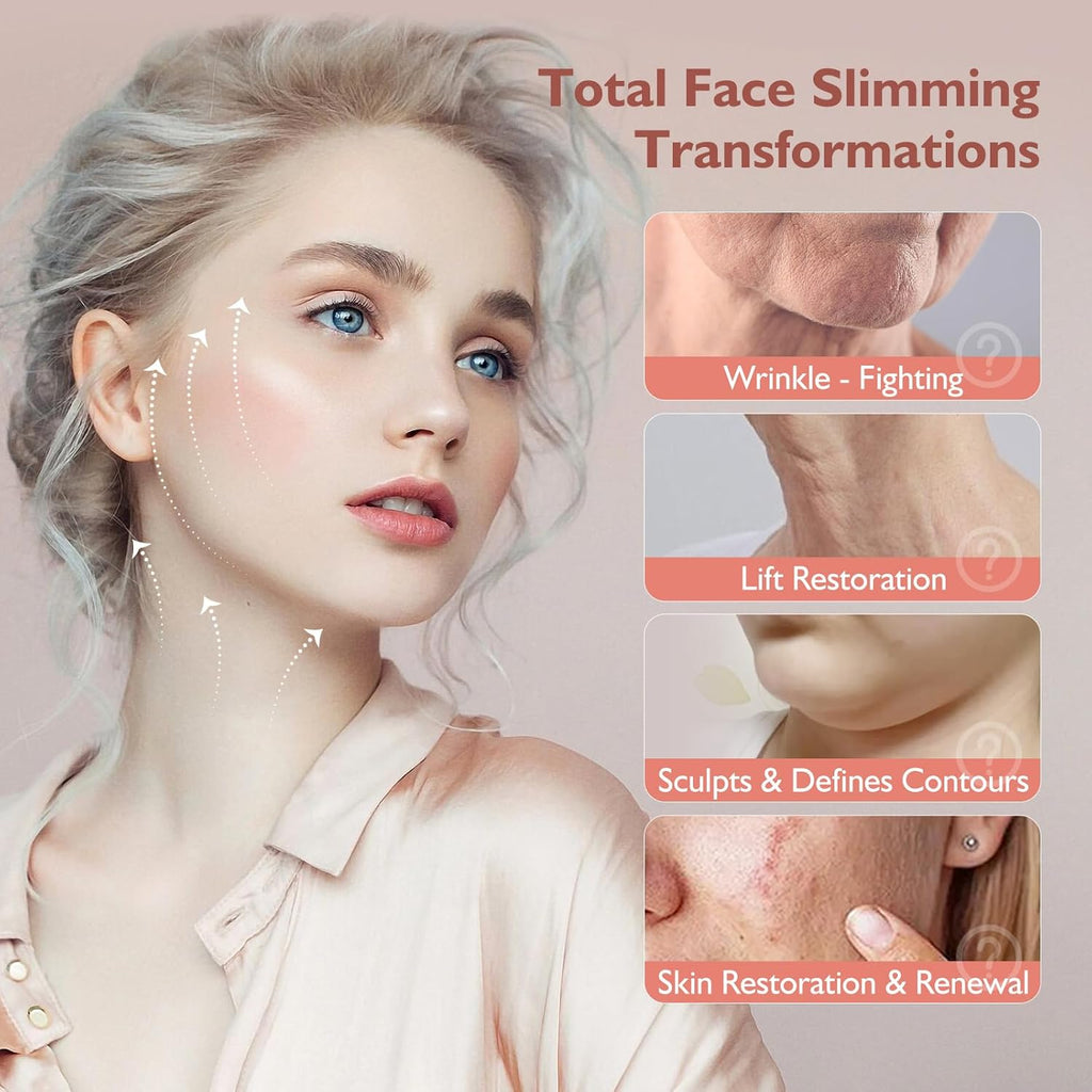 Transform Your Look Overnight with Our Reusable Jawline Shaper Chin Strap - Experience the Comfort of Breathable Cooling Fabric for a Defined V-Line Contour