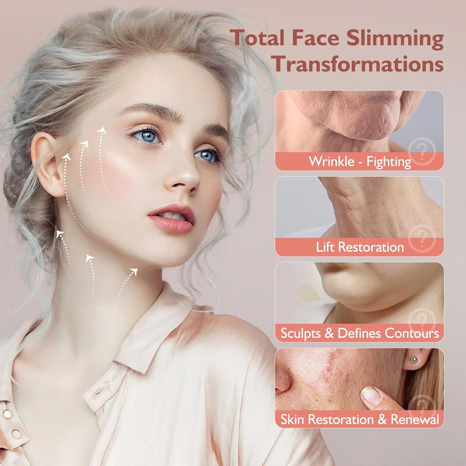 Transform Your Look Overnight with Our Reusable Jawline Shaper Chin Strap - Experience the Comfort of Breathable Cooling Fabric for a Defined V-Line Contour