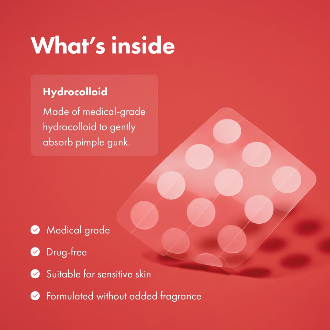 Hero Cosmetics Original Hydrocolloid Acne Pimple Patch – Effective Spot Treatment for Zits and Whiteheads, 36 Count