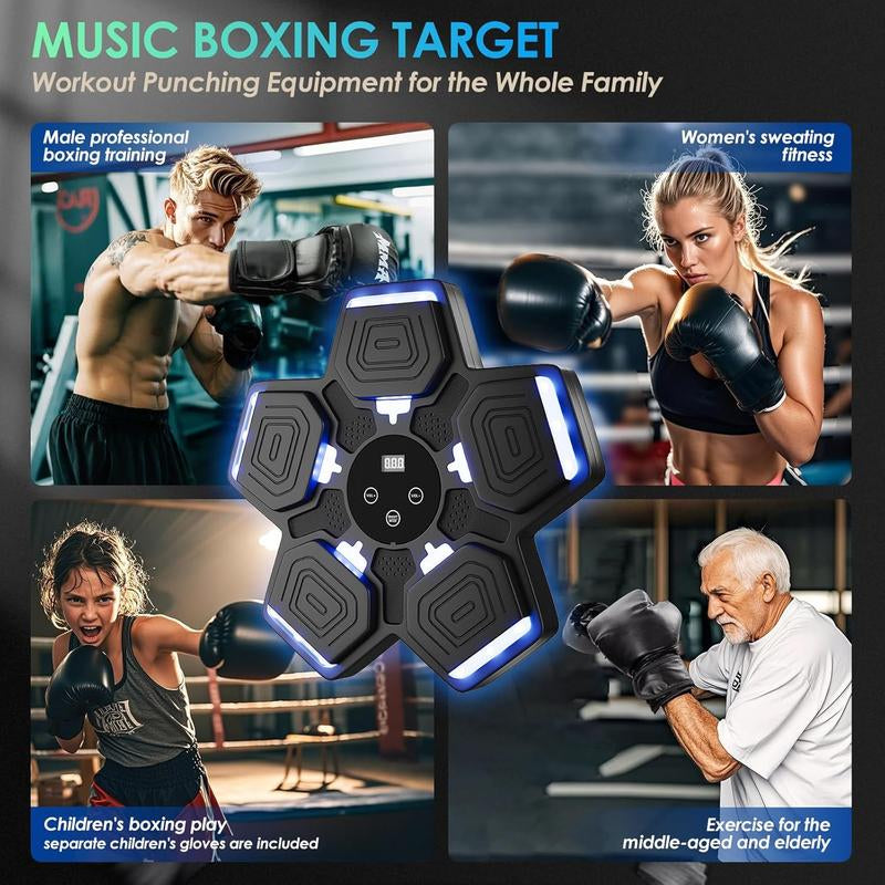 Professional Boxing Training Machine with Bluetooth Connectivity, Adjustable Speeds and Modes, Includes Boxing Gloves