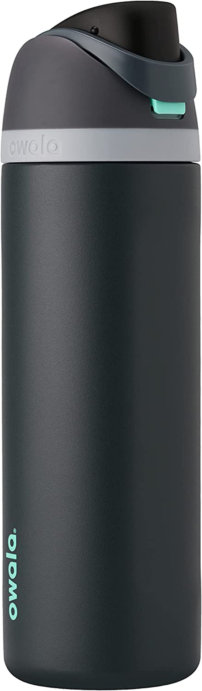 Freesip 24 Oz Insulated Stainless Steel Water Bottle with Straw - BPA-Free Sports Bottle for Travel in Denim