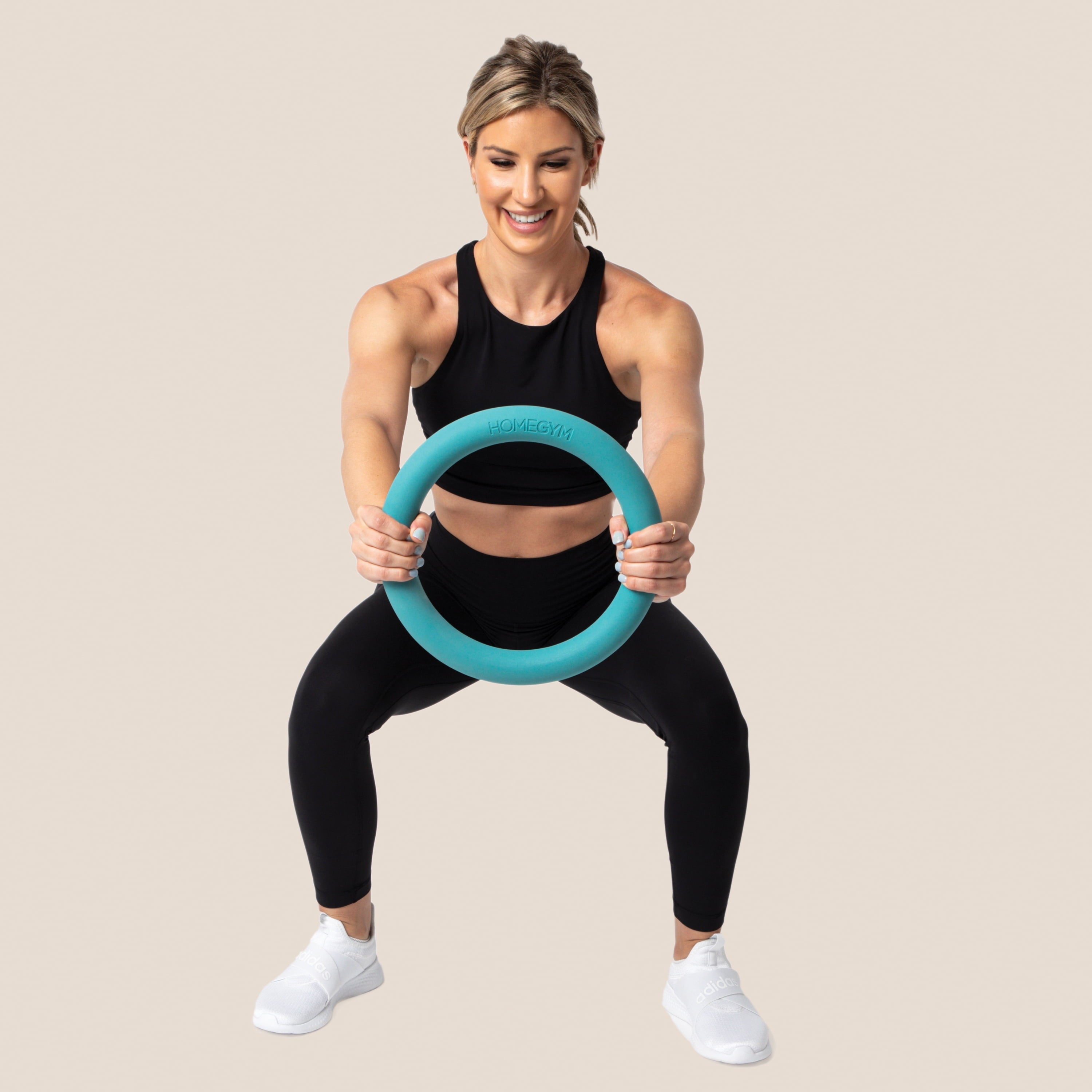 Exercise Weight Ring Resistance Training, Tone and Strengthen, 10 Lbs, 12" X 12", Teal