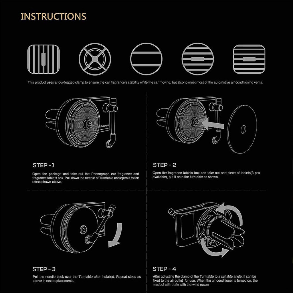 Stylish BTSS Car Vent Clip Aromatherapy Diffuser - Turntable Design Air Freshener (Pink, Set of 3) X-Max gift