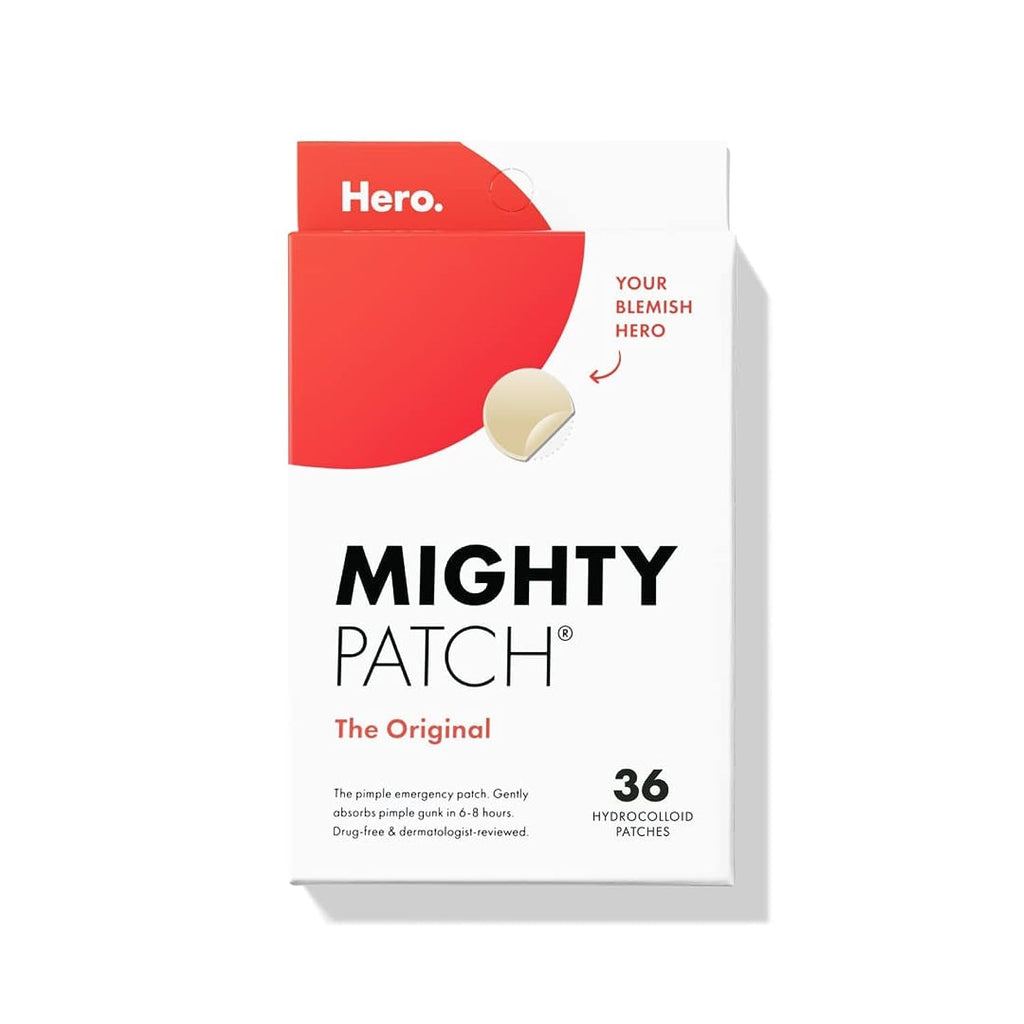 Hero Cosmetics Original Hydrocolloid Acne Pimple Patch – Effective Spot Treatment for Zits and Whiteheads, 36 Count