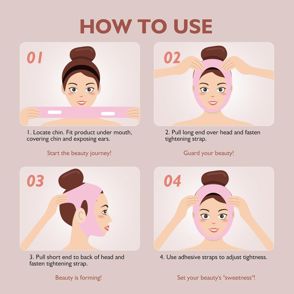 Transform Your Look Overnight with Our Reusable Jawline Shaper Chin Strap - Experience the Comfort of Breathable Cooling Fabric for a Defined V-Line Contour